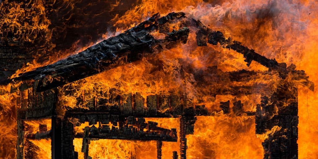 burning building @davehoefler on Unsplash